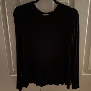 Black Peplum Long sleeve